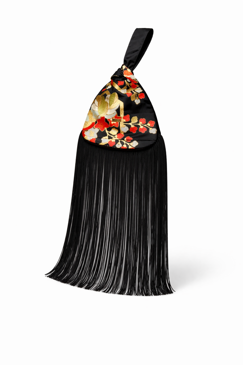 Fringe Knot Bag – Noir Blossom