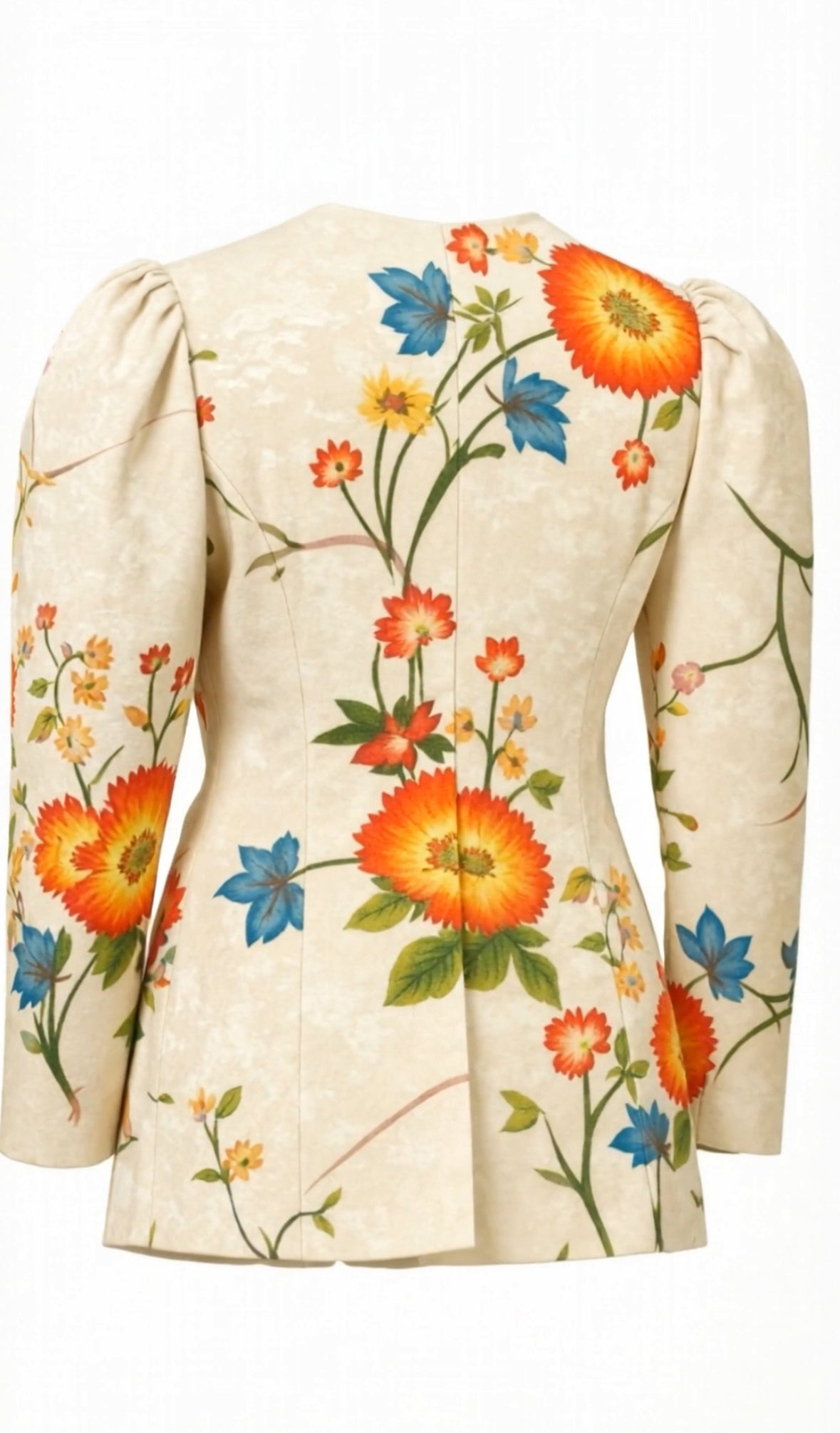 The Hourglass Puff Blazer-Sunrise Garden*Made to Order