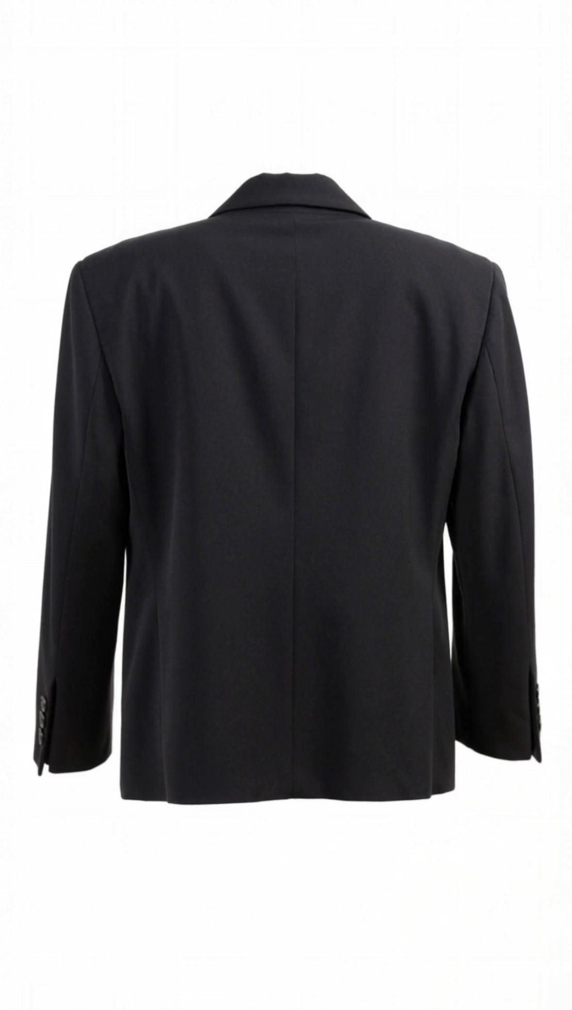 Silk Double-Breasted Jacket-Black