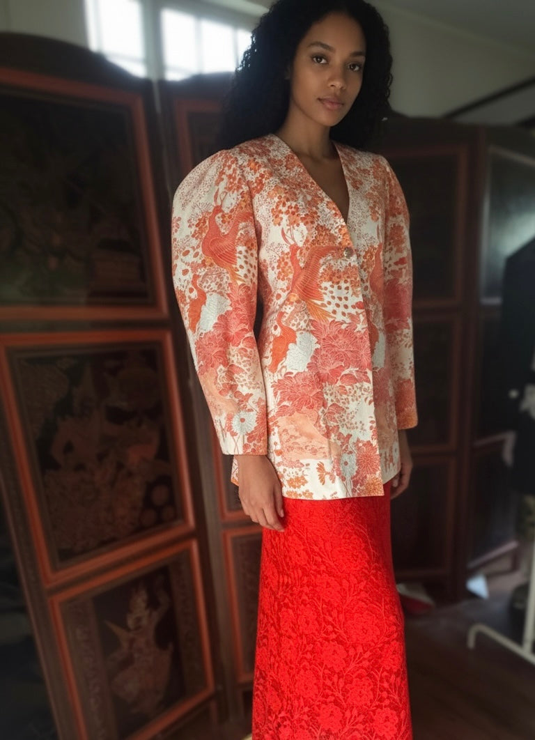 The Hourglass Puff Blazer-Phoenix Bloom *On Hand