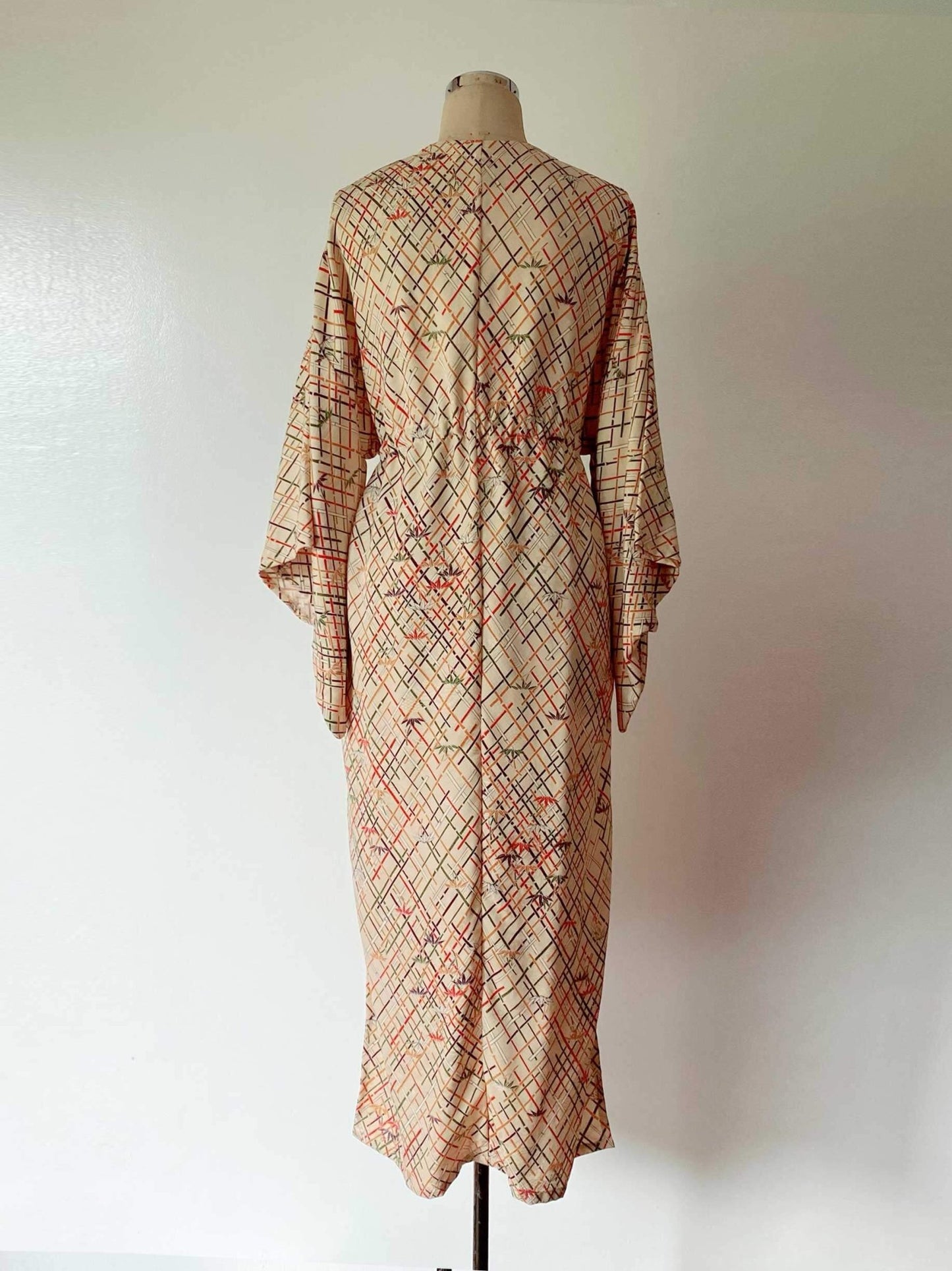 Classic Beige Kimono Cover up Dress - EDYA 1929