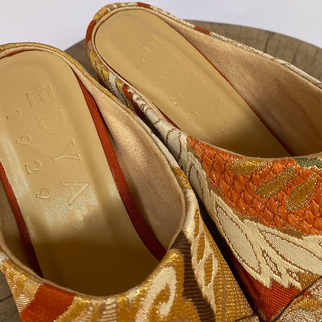 OBI SQUARE TOE MULE-CALM ORANGE