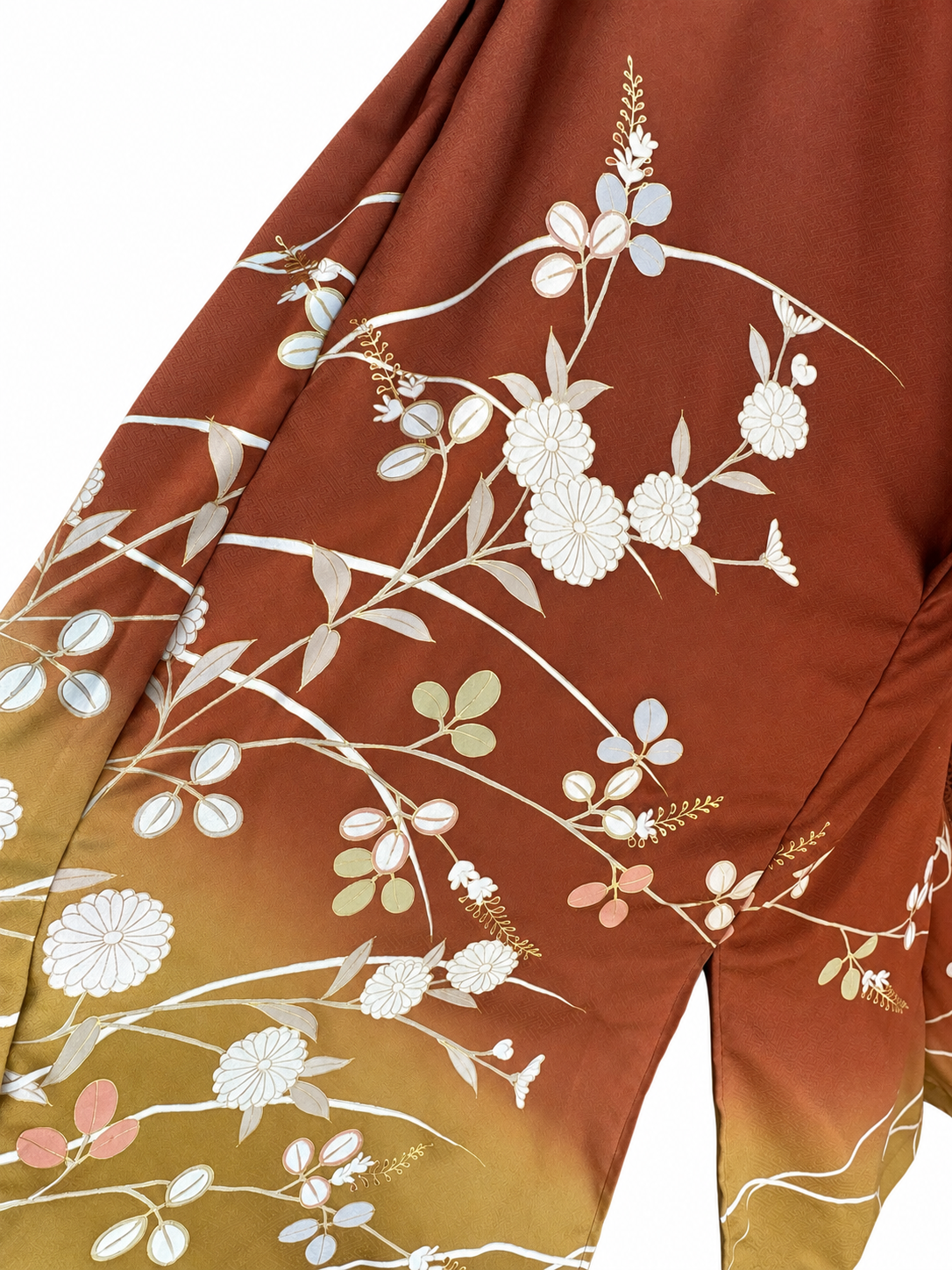 Japandi Silk Robe coat -Autumn Ember