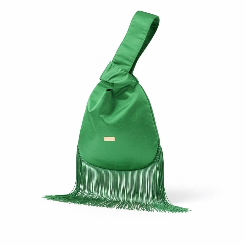 Fringe Knot Bag – Jade Green