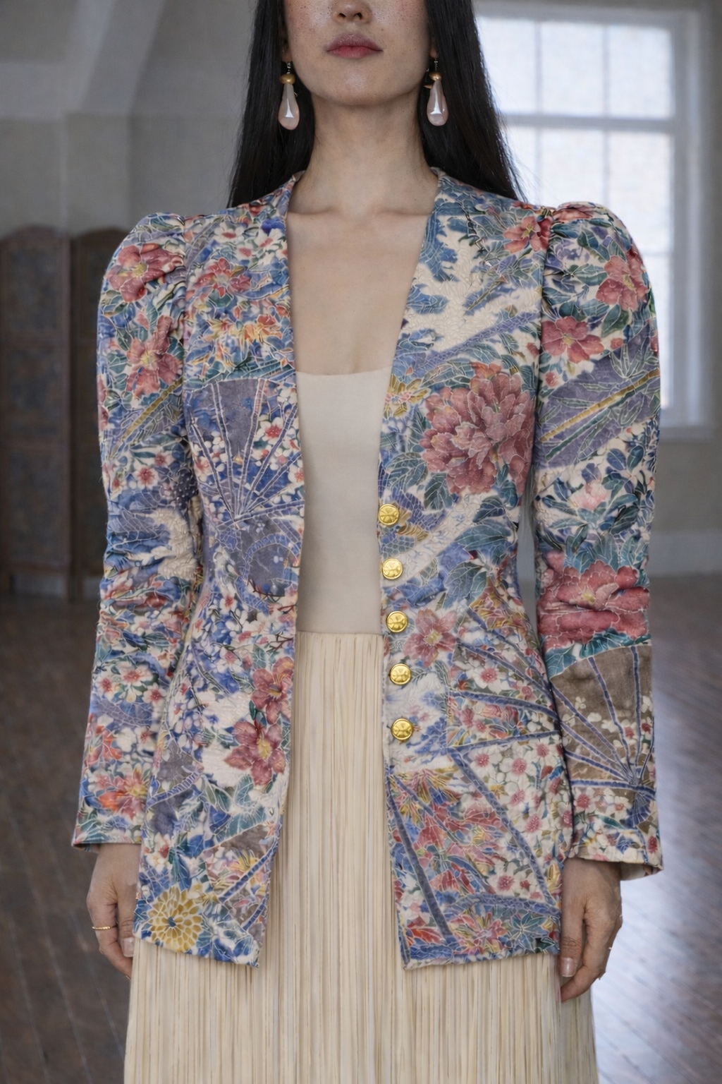 The Hourglass Puff Blazer-Botan Elegance *Made to Order