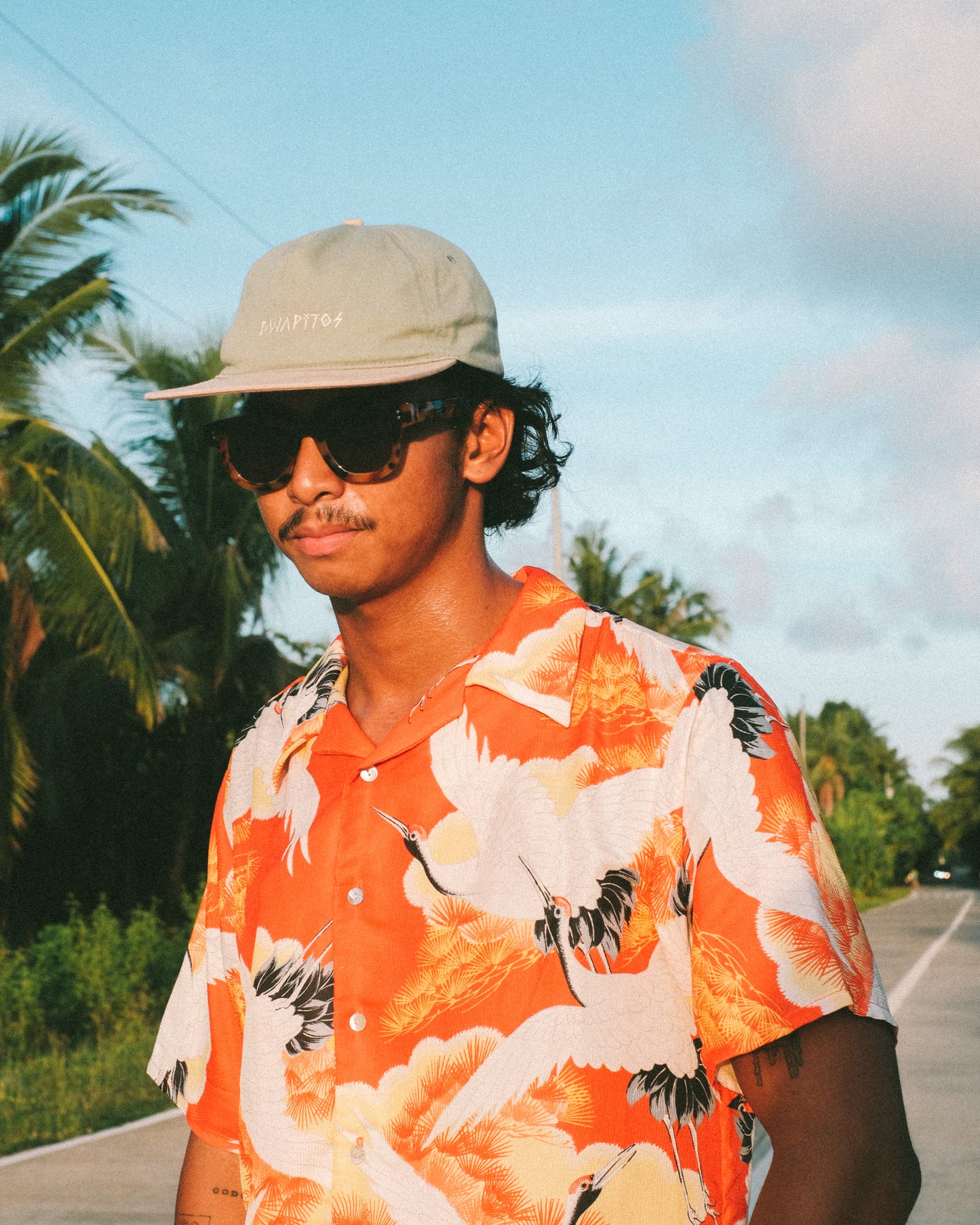 Crane japonism Resort Shirt(Size.Medium)