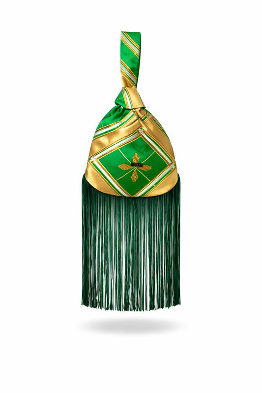 Fringe Knot Bag – Emerald Regalia