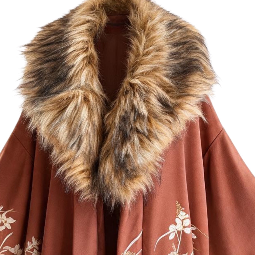 Japandi Silk Robe coat -Autumn Ember